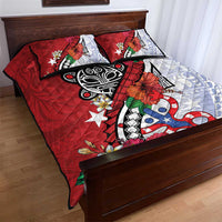 Puerto Rico Boricua Quilt Bed Set Taino - Polynesia Tribal Mix - Wonder Print Shop