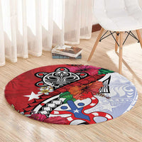 Puerto Rico Boricua Round Carpet Taino - Polynesia Tribal Mix - Wonder Print Shop