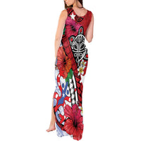 Puerto Rico Boricua Tank Maxi Dress Taino - Polynesia Tribal Mix - Wonder Print Shop