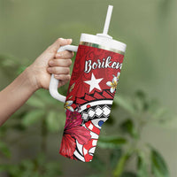 Puerto Rico Boricua Tumbler With Handle Taino - Polynesia Tribal Mix - Wonder Print Shop