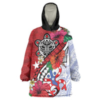 Puerto Rico Boricua Wearable Blanket Hoodie Taino - Polynesia Tribal Mix - Wonder Print Shop