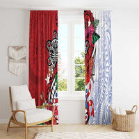Puerto Rico Boricua Window Curtain Taino - Polynesia Tribal Mix - Wonder Print Shop