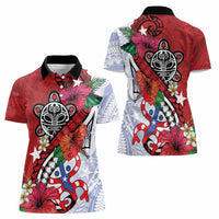 Puerto Rico Boricua Women Polo Shirt Taino - Polynesia Tribal Mix - Wonder Print Shop