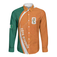 Cote d'Ivoire WC2026 Custom Long Sleeve Button Shirt Making History - GO Elephants