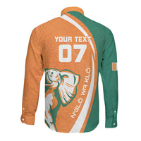 Cote d'Ivoire WC2026 Custom Long Sleeve Button Shirt Making History - GO Elephants