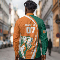 Cote d'Ivoire WC2026 Custom Long Sleeve Button Shirt Making History - GO Elephants