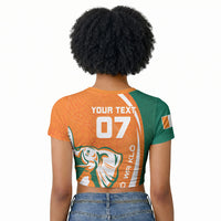 Cote d'Ivoire WC2026 Custom Raglan Cropped T shirt Making History - GO Elephants