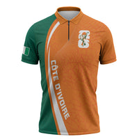 Cote d'Ivoire WC2026 Custom Zipper Polo Shirt Making History - GO Elephants