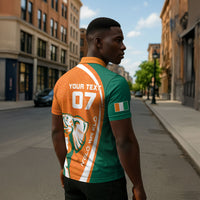 Cote d'Ivoire WC2026 Custom Zipper Polo Shirt Making History - GO Elephants