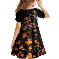 Mexico Dia de los Muertos Family Matching Long Sleeve Bodycon Dress and Hawaiian Shirt La Calavera Catrina LT7 - Wonder Print Shop
