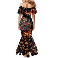 Mexico Dia de los Muertos Family Matching Mermaid Dress and Hawaiian Shirt La Calavera Catrina LT7 - Wonder Print Shop