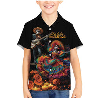 Mexico Dia de los Muertos Family Matching Mermaid Dress and Hawaiian Shirt La Calavera Catrina LT7 - Wonder Print Shop