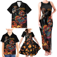 Mexico Dia de los Muertos Family Matching Tank Maxi Dress and Hawaiian Shirt La Calavera Catrina - Wonder Print Shop
