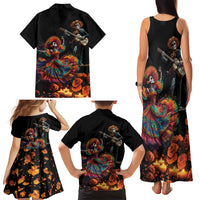 Mexico Dia de los Muertos Family Matching Tank Maxi Dress and Hawaiian Shirt La Calavera Catrina - Wonder Print Shop