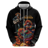 Mexico Dia de los Muertos Hoodie La Calavera Catrina - Wonder Print Shop