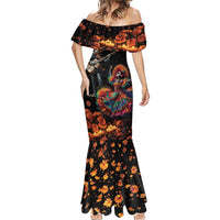 Mexico Dia de los Muertos Mermaid Dress La Calavera Catrina - Wonder Print Shop