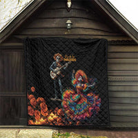 Mexico Dia de los Muertos Quilt La Calavera Catrina - Wonder Print Shop