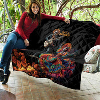 Mexico Dia de los Muertos Quilt La Calavera Catrina - Wonder Print Shop