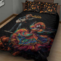 Mexico Dia de los Muertos Quilt Bed Set La Calavera Catrina - Wonder Print Shop