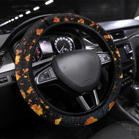 Mexico Dia de los Muertos Steering Wheel Cover La Calavera Catrina - Wonder Print Shop