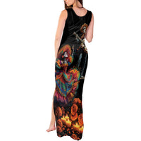 Mexico Dia de los Muertos Tank Maxi Dress La Calavera Catrina - Wonder Print Shop
