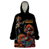 Mexico Dia de los Muertos Wearable Blanket Hoodie La Calavera Catrina - Wonder Print Shop