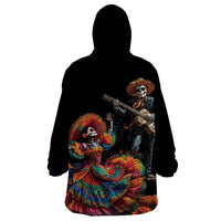 Mexico Dia de los Muertos Wearable Blanket Hoodie La Calavera Catrina - Wonder Print Shop
