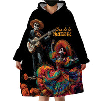 Mexico Dia de los Muertos Wearable Blanket Hoodie La Calavera Catrina - Wonder Print Shop
