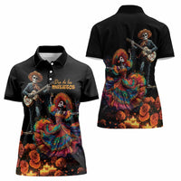 Mexico Dia de los Muertos Women Polo Shirt La Calavera Catrina - Wonder Print Shop