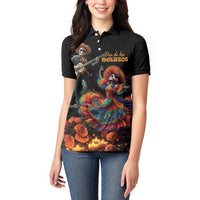Mexico Dia de los Muertos Women Polo Shirt La Calavera Catrina - Wonder Print Shop