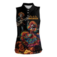 Mexico Dia de los Muertos Women Sleeveless Polo Shirt La Calavera Catrina - Wonder Print Shop
