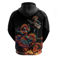 Mexico Dia de los Muertos Zip Hoodie La Calavera Catrina - Wonder Print Shop