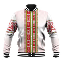 Lithuania Folk Pattern Vytis Motif Baseball Jacket