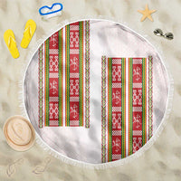 Lithuania Folk Pattern Vytis Motif Beach Blanket