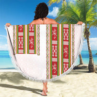 Lithuania Folk Pattern Vytis Motif Beach Blanket