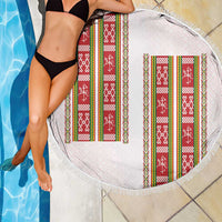 Lithuania Folk Pattern Vytis Motif Beach Blanket