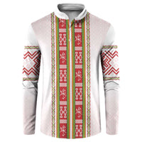 Lithuania Folk Pattern Vytis Motif Button Sweatshirt