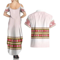 Lithuania Folk Pattern Vytis Motif Couples Matching Summer Maxi Dress and Hawaiian Shirt