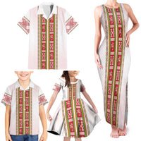 Lithuania Folk Pattern Vytis Motif Family Matching Tank Maxi Dress and Hawaiian Shirt