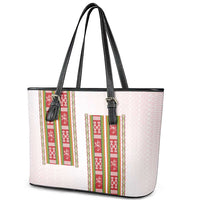 Lithuania Folk Pattern Vytis Motif Leather Tote Bag