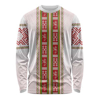 Lithuania Folk Pattern Vytis Motif Long Sleeve Shirt