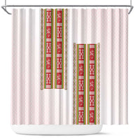 Lithuania Folk Pattern Vytis Motif Shower Curtain