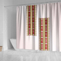 Lithuania Folk Pattern Vytis Motif Shower Curtain