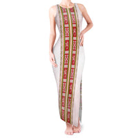 Lithuania Folk Pattern Vytis Motif Tank Maxi Dress