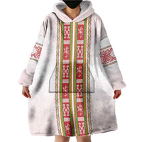 Lithuania Folk Pattern Vytis Motif Wearable Blanket Hoodie