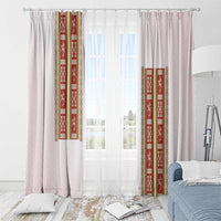 Lithuania Folk Pattern Vytis Motif Window Curtain