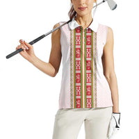 Lithuania Folk Pattern Vytis Motif Women Sleeveless Polo Shirt
