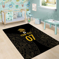 Mexico Football Custom Area Rug Viva Mexicana Aztec Inspired