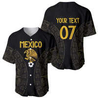 Mexico Football Custom Baseball Jersey Viva Mexicana Aztec Inspired