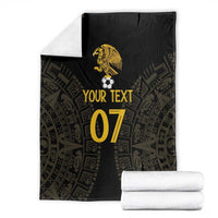 Mexico Football Custom Blanket Viva Mexicana Aztec Inspired